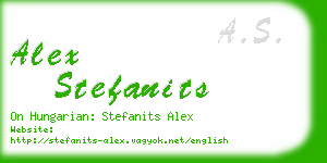 alex stefanits business card